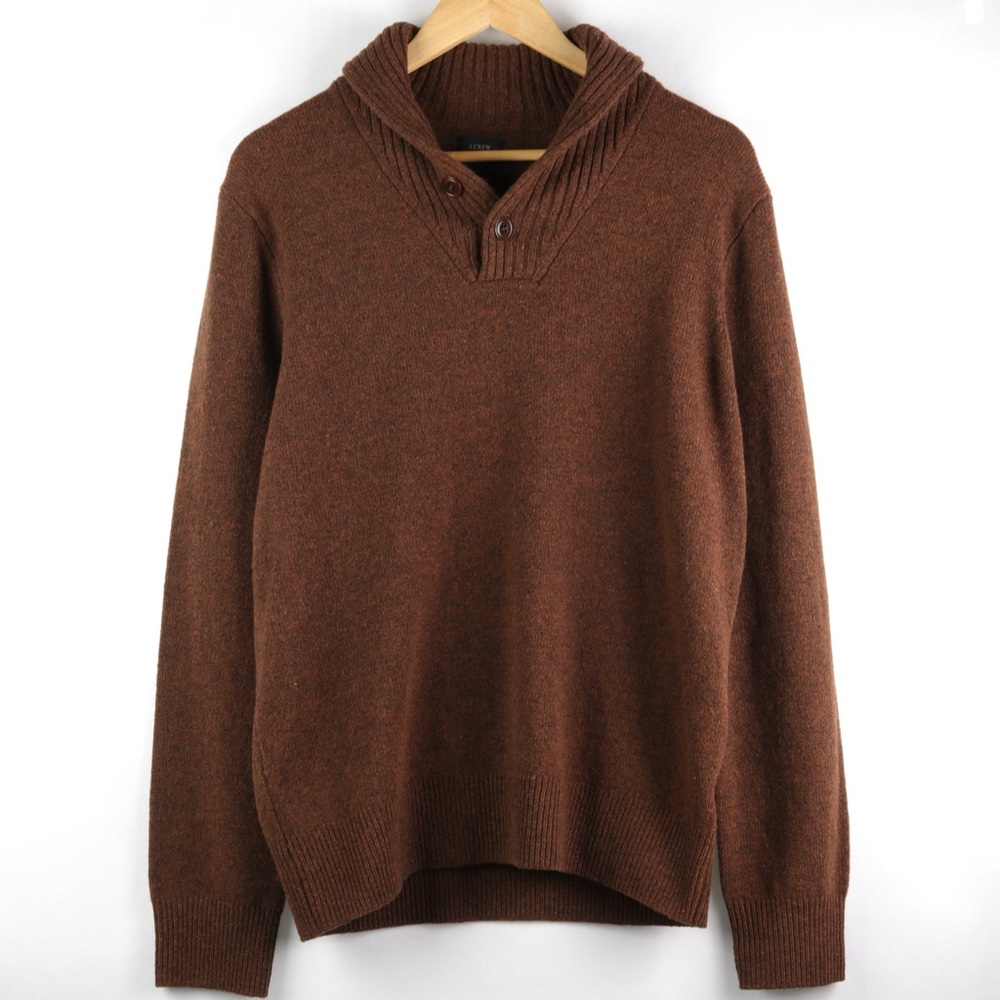 J Crew Lamb’s Wool Shawl Collar Pullover